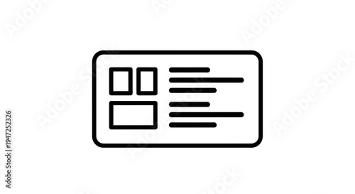 Business Card Icon: Identity, Contact Information, Professionalism, and Networking Concept