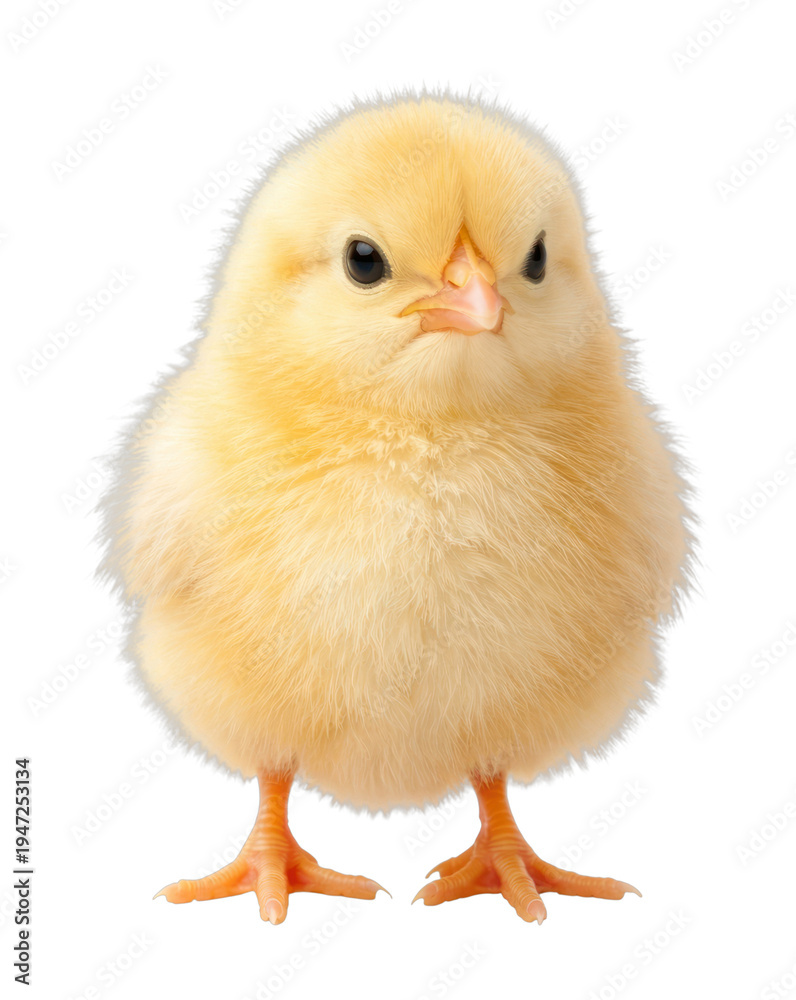 Obraz premium PNG Adorable fluffy yellow baby chick