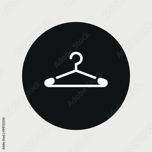 Clothes Hanger Icon Logo Vector – Laundry, Dry Cleaning, Fashion Store Symbol Minimal Design