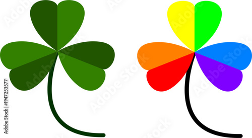 clover pixel art vector illustration. clover image or clip art	