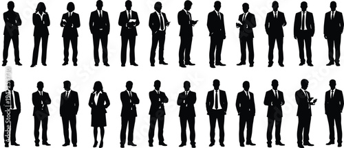 Business, people, silhouettes, professionals, corporate, office, men, women, leadership, teamwork, workplace, employees, managers, success, communication, standing, collaboration, company, 