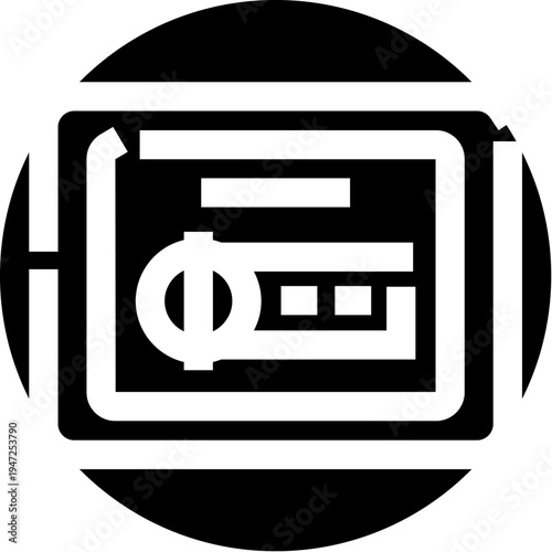 Safe box holding cash and valuables symbolizing financial security, wealth preservation, protection, savings, investment and a strong, secure financial future in minimalist vector style