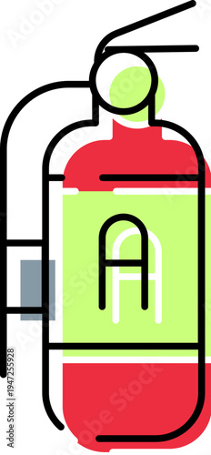 Fire extinguisher icon providing an essential safety tool for emergency situations, symbolizing protection against accidental fires and ensuring immediate response in critical moments