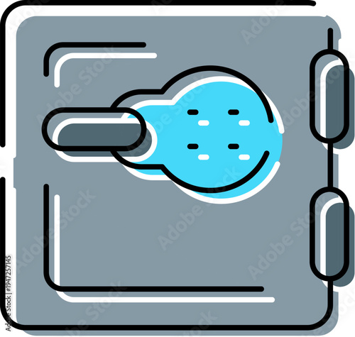 Metal security safe protecting valuable items, representing financial safety, secure storage, and privacy for important documents or money with a robust locking mechanism