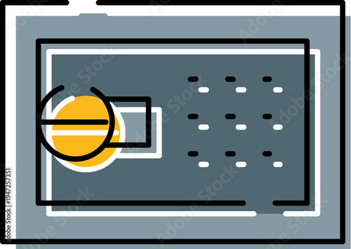 Metal security safe providing protection for valuable items and digital assets, featuring a combination dial and keypad for secure access and financial storage