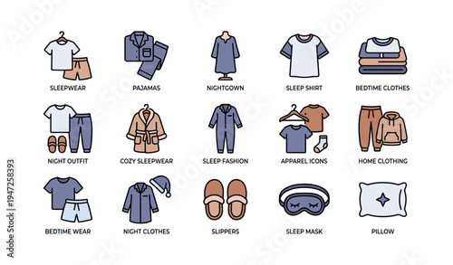 Collection of comfortable sleepwear and nighttime apparel for restful nights
