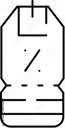 Price tag with percentage symbol and perforated tear off section representing discounts, special offers and sales for shopping, retail, e commerce and marketing promotions