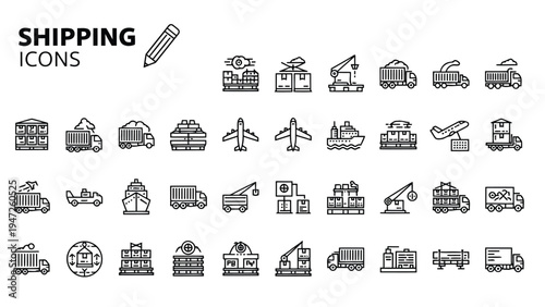Colorful array of diverse office and household stationery items arranged in a grid layout Vector