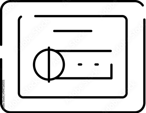 Outline depicting a secure deposit box, representing concepts of safety, financial protection, valuable storage, and important asset security for business and personal use