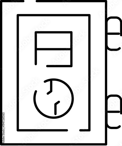 Secure safe deposit box icon visualizing protection and storage for valuable items, financial assets, and personal documents within a vault or bank environment