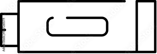 Usb flash drive icon illustrating portable data storage and digital information transfer in a technology and computing context, representing hardware innovation