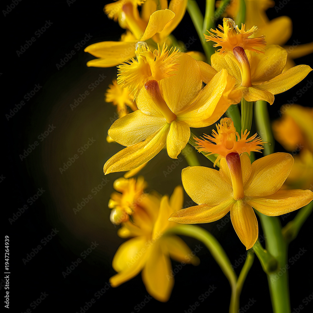 Obraz premium Epidendrum orchids,yellow