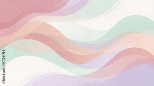 High resolution abstract wallpaper with flowing pastel shapes soft gradients and modern minimal spring inspired design