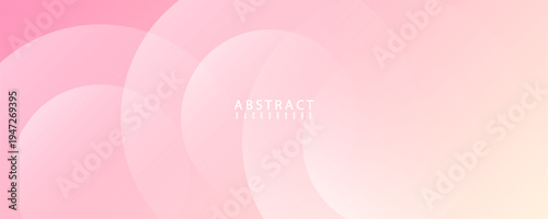 Minimalist banner background, pastel colorful, pink and yellow gradations. Circle effect style geometric, abstract background. simple poster