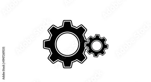 Two Interlocking Gears, Symbolizing Teamwork, Connection, and Mechanical Engineering