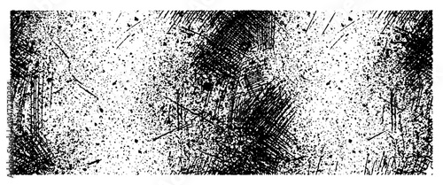 Distressed grunge texture with hand drawn scratch marks and ink splatters