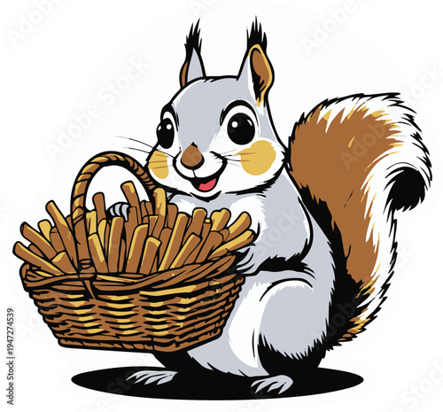  Sloth fast food worker moving extremely slowly while holding burger tray, minimal vector mascot, bold black outline, white background 1