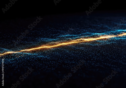 Abstract visualization of dynamic energy flowing across a textured dark surface, depicting movement, frequency, and structured data patterns, abstract, smooth, futuristic