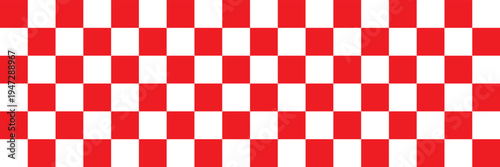 red and white chess board. Red and white checkerboard pattern background. Classic checkered race flag car finish line or start line