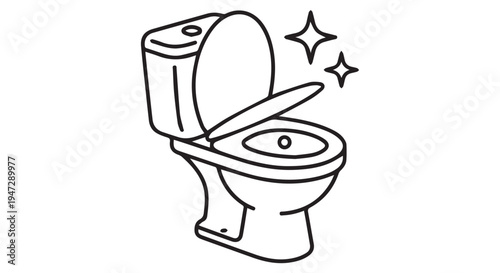 A clean and shiny toilet with its lid up, symbolizing hygiene and maintenance.