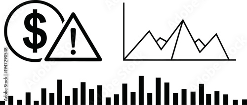 Financial warning signs and market volatility graph