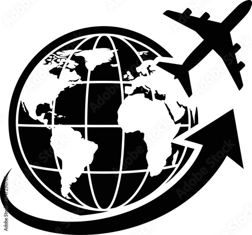 Global travel and transportation logo