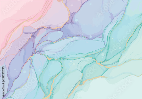 pastel colored marble texture with gold accents and soft swirls