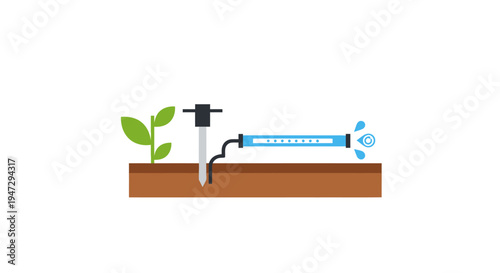 Automatic plant water injection system.