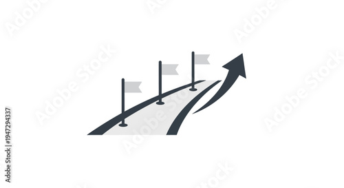 Black and white road race hurdles.