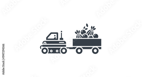 Black silhouette of a garbage truck.