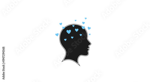 Black silhouette of a human head.