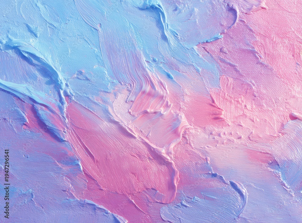 Fototapeta premium Abstract background showing smeared brushstrokes in shades of pink and blue paint