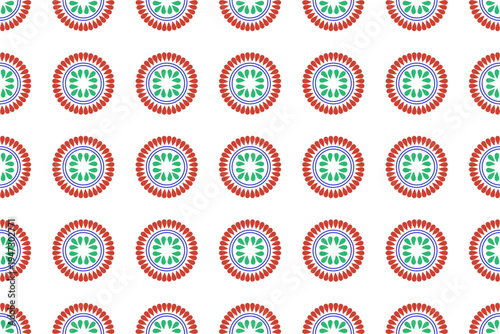 Colored Mexican Talavera Background. 