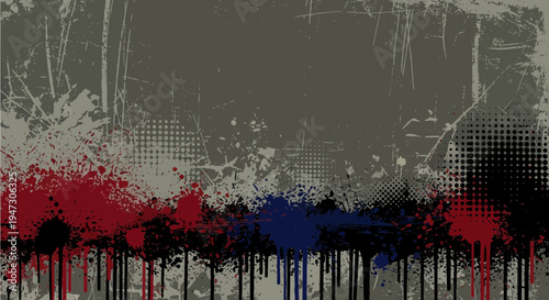 Grunge paint splatter background vector