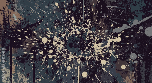 Vector abstract grunge background with splatters