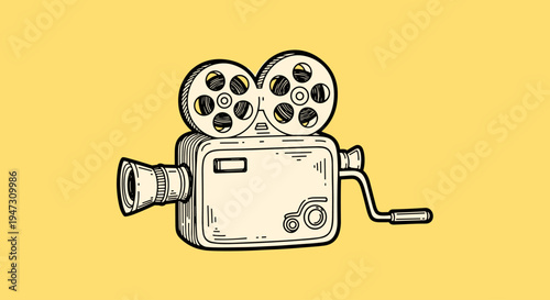 Vintage film movie camera device