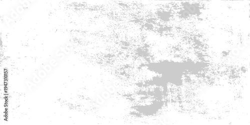 White distressed paint brush stroke with rough edges on gray background, isolated textured grunge banner for design