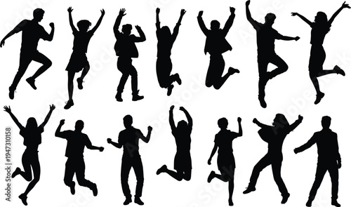 Black silhouettes of professional photographers and videographers using cameras, tripods, and lenses isolated on a white background for creative media projects