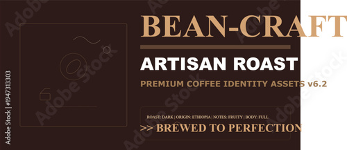 Modern Premium Artisan Coffee Branding Identity Logo Design Template Assets