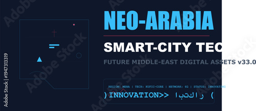 Neo-Arabia Smart City Technology, Future Middle East Digital Innovation 6G.