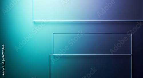 A blue and purple gradient background with rectangles