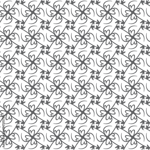 Elegant floral pattern in black and white, perfect for textile or wallpaper designs.