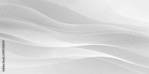 Elegant white silk and satin fabric background featuring a smooth flowing wave pattern with soft light and luxury textile curves for an elegant wallpaper design material