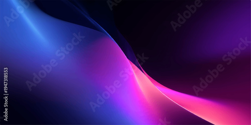 Abstract blue background with glowing purple lines and flowing wave patterns creates a futuristic motion design texture for a smooth dark wallpaper illustration
