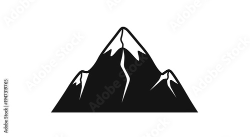 Mountain peaks with snow on top.