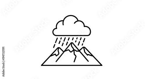 Mountain under rainy weather conditions.
