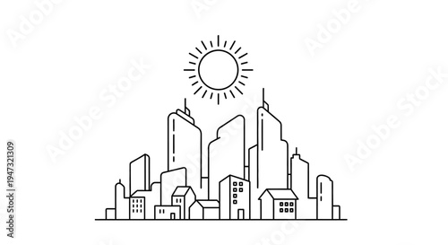 City Skyline with Modern Buildings.