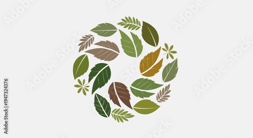 Leaves Forming A Circular Pattern.