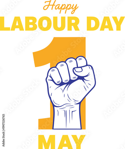 Happy labour day 1st may celebration and workers rights movement