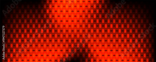 Red Carbon fiber hexagon texture. Metal mesh black steel background. Dark carbon fiber texture.